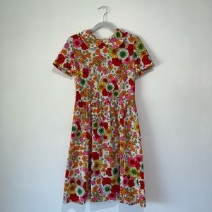 Vintage handmade floral A line dress